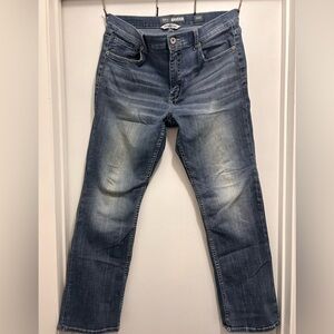 BKE Men's Faded Blue Straight Jeans